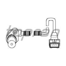 TOPRAN 205893001 Krank Devir Sensörü (Opel: Astra F-Vectra B 1.8I 2.0I 16V)