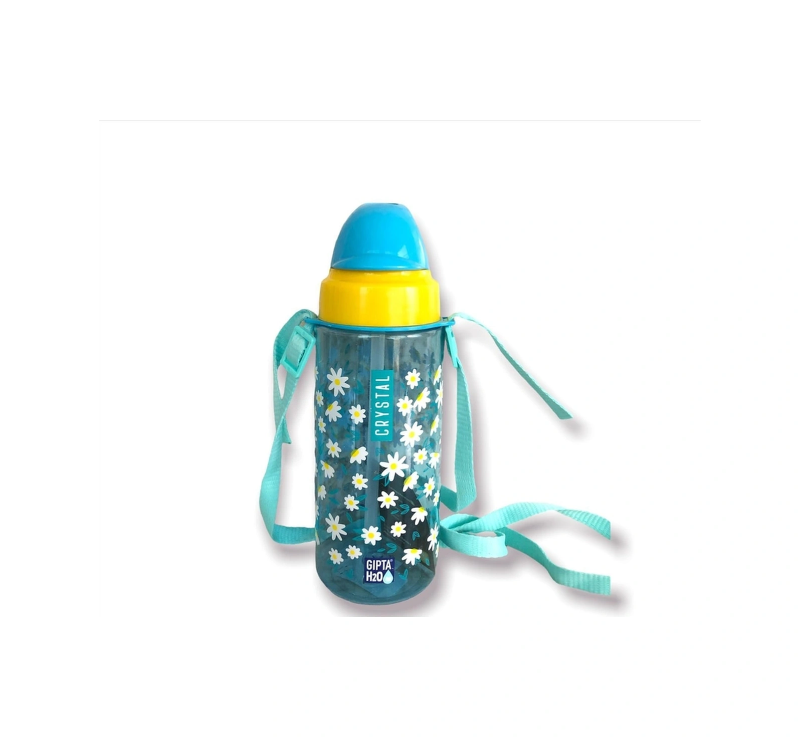 Crystal Tritan Desenli Pipetli Matara 500 Cc - Sarı Papatyalar No Color