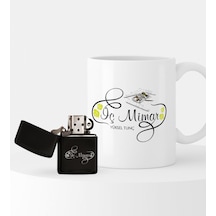 Bk Gift Kişiye Özel İç Mimar Temalı Çakmak Ve Kupa Seti - 1