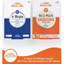 New Life 4 Hepa 30 Softgel Kapsül + B12 Plus Methylcobalamin 30 Tablet