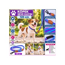 Ally Paws Köpek Sevk Kayışı Gezdirme Tasması 8mm X 120cm - Mor Mavi Çok Renkli