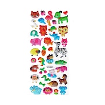 Işıltılı Sticker Kabartmalı Stiker Defter Planlayıcı Etiket Dfh020 -18x9cm- Orman Hayvanları