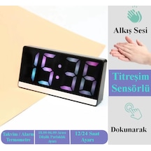 Sr2205 Dijital Alarm Saatli Termometre - Rgb Rakamlar