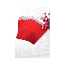 Kırmızı Janjanlı Hediye Paketi Yapışkanlı 10'lu 12 x 17 CM