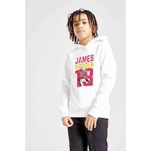 Tshirthane James Harden Basketbolcu Sporcu Baskılı Unisex Çocuk Kapüşonlu B Beyaz