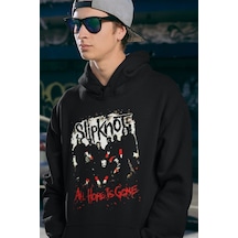 Sevbano All Hope Is Gone Slipknot Baskılı Unisex Oversize Rock Metal Hood Siyah