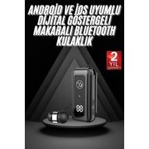 Makaralı Bluetooth Kulaklık Telefon Uyumlu Makaralı Tf Kart Girişli Güç Göstergeli Kulak Içi