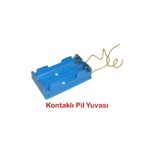 Pil Yuvası - Okul Deney Pil Yatağı Abanoz