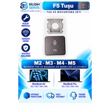 Apple Uyumlu Macbook Air & Pro M2 - M3 - M4 - M5 Yedek Klavye Tuşu Ve Mekanizması / F5 Tuşu