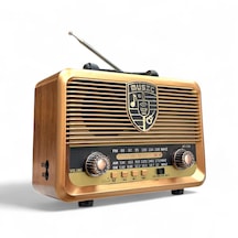 Rt-720 Nostalji Radyo Ahşap Görünüm Radyo,trend Tasarım Güneş Panelli Nostalji Radyo