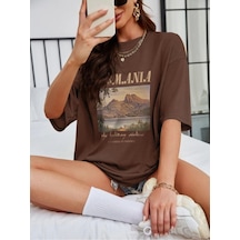 Unisex Casmania Baskılı Oversize T-shirt 001