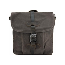 Ççs 31487 Mumlanmış Kanvas Retro Omuz Çantası Kahve Kahverengi