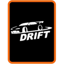 Drift Yapan Araba Tasarım Aksesuar Oto Sticker Beyaz 20 10 Cm