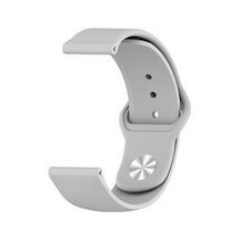 Samsung Galaxy Uyumlu Watch 46mm Krd-11 22mm Silikon Kordon - Gri