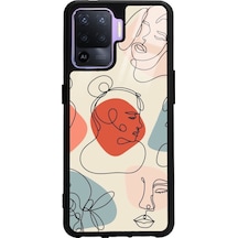 Oppo Reno 5 Lite Nude Maske Tasarımlı Glossy Telefon Kılıfı Siyah