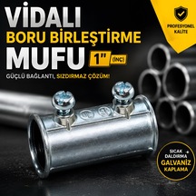 Vidalı Boru Birleştirme Mufu 1" İnç - 5 Adet