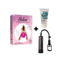Truva Shop Helena 3 Işlevli Kaliteli Şişme Bebek + Penis Vakum Pompas + Jel