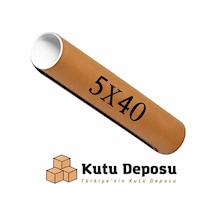 5x40 Cm Kapaklı Silindir Postüp Rulo Gönderi Kutusu 5 Adet