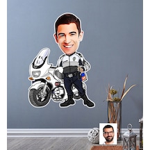 Kişiye Özel Bay Yunus Polis Karikatürlü Duvar Sticker 50X70CM