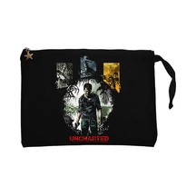 Uncharted 4 Character Siyah Clutch Astarlı Cüzdan / El Çantası Siyah
