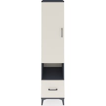 Hyperion Dolap 5 Raflı Tek Çekmeceli Tek Kapaklı 44x44x195 Antrasit-aytaşı Antrasit