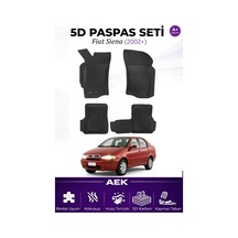 Fiat Sieana 2002+ Araca Özel Havuzlu "karbon" Paspas Takımı