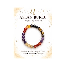 Aslan Burcuna Özel Doğaltaş Bileklik Sarı - 935179577 Sarı