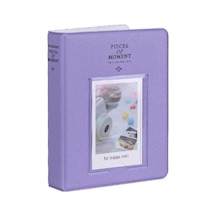 Ayrex Instax Moment Polakart Fotoğraf Albümü - 65 Kapasite - 6x9 Ebat Mor