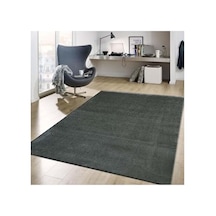 Koyu Gri Mikro Polyester Kaymaz Taban Shaggy Halı, 100 X 100 Cm Açık Indigo