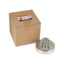 Dünya Magnet Süper Güçlü Halkalı Büyük Neodyum Pot Mıknatıs, 60mm Çap, Dekorasyon Mıknatıs Magnet Fishing