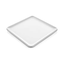 6 Adet Kare Melamin Tatlı Servis Sunum Tabağı Makinede Yıkanabilir Dayanıklı Mimoza 18 Cm Beyaz