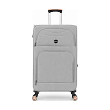 Fossil Unisex Kumaş Büyük Boy Ultra Hafif Şifreli Körüklü Kendi Etrafında Dönebilen Valiz 010-01 Vizon