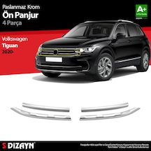 Volkswagen Tiguan Krom Ön Panjur 4 Prç. 2020 Üzeri