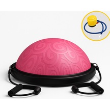 Evapera Yeni Nesil Modern Uluslararası Standartlarda Denge Mobilite Pilates Bosu Ball Aleti Topu 58cm Pembe