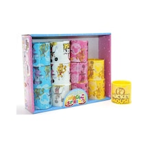 Mickey Mouse Ve Minnie Baskılı Magic Spring Stres Yayı - Standlı Karışık Renk 12'li Seti Alk3985