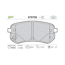 Hyundai Tucson Arka Fren Balatasi 2005-2020 Valeo 670706