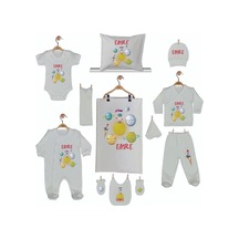 Pia Baby Gl 1922 12 Parça İsme Özel Hastane Çıkışı Krem