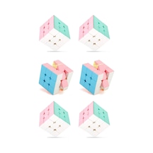 6 Adet Speed Cupe Rubik Küp Zeka Küpü 3x3 Pastel Renkler Hız Küpü,fidget Oyuncak Seyahat Zeka Oyunu