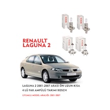 LAGUNA 2 2001-2007 ARASI ÖN UZUN-KISA 4 LÜ FAR AMPÜLÜ TAKIMI BOSCH