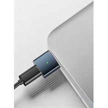 Type-c To Magsafe 2 İle Uyumlu Dönüştürücü 100w Hızlı Şarj Destekli Macbook İle Uyumlu Çevirici Gri Sf-2