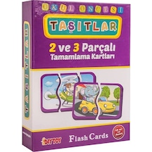 2 ve 3 Parçalı Taşıtlar Tamamlama Kartları