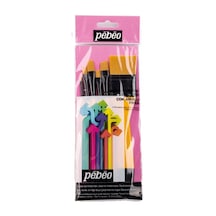 Pebeo Fırça Seti Düz Kesik Kısa Saplı No:0-2-4-10-12-18 6 Lı Set- N11.2072
