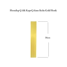 Homdep Çelik Kapı Çekme Kolu Tutma Kolu Dış Kapı Kolu 30cm Gold Renk