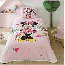 Taç Lisanslı Pike Takımı Minnie Mouse Golden Tek Kişilik