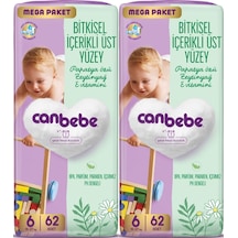 Canbebe Bebek Bezi Beden:6 15-27kg Exstra Large 124 Adet Mega 6 Numara