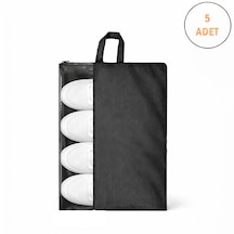 Microcase Çok Amaçlı Şeffaf Pencereli Ayakkabı Düzenleyici Seyahat Çantası Hurç 50x40 Cm 5 Adet Al5502 Siyah Microcase Çok Amaçlı Şeffaf Pencereli Ayakkabı Düzenleyici Seyahat Çantası Hurç 50x40 Cm 5 Adet Al5502 Siyah