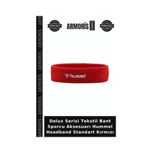 Delux Serisi Tekstil Bant Sporcu Aksesuarı Hummel Headband Standart Kırmızı