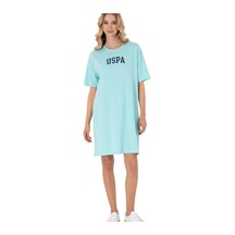 U.S. Polo Assn. Kadın Modal Karışımlı Bisiklet Yaka Mini Boy Örme Elbise Mint