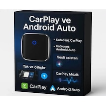 Tr 2'si 1 Arada Kablosuz Carplay Ve Android Auto Adaptörü Yeni Nesil Car Mp3