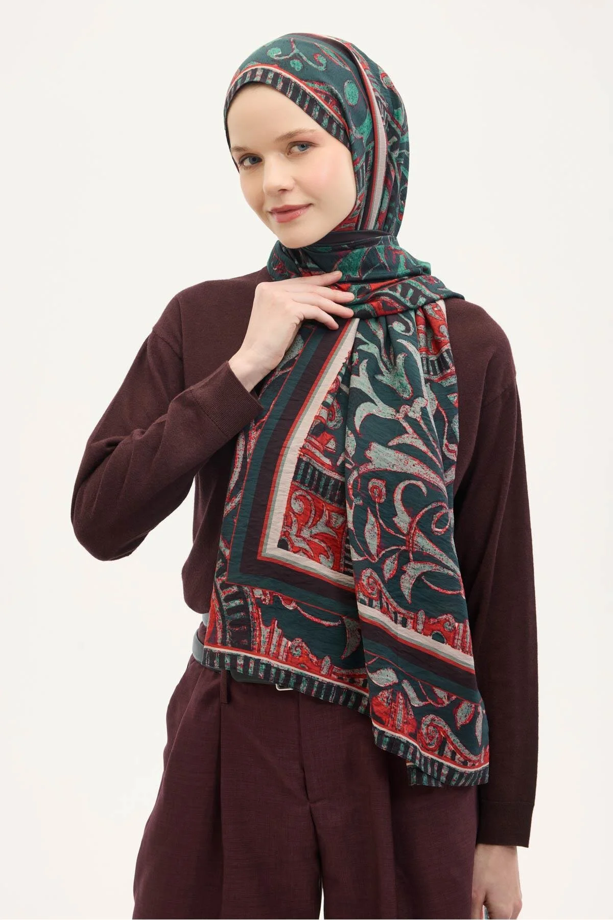 Silk Home Mayda Şal 81024-07 yeşil